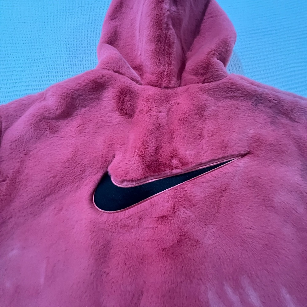 Nike Womens Sportswear Essential Faux Fur Jacket ‘ Archaeo Pink’ Size XL NWT - Picture 6 of 8